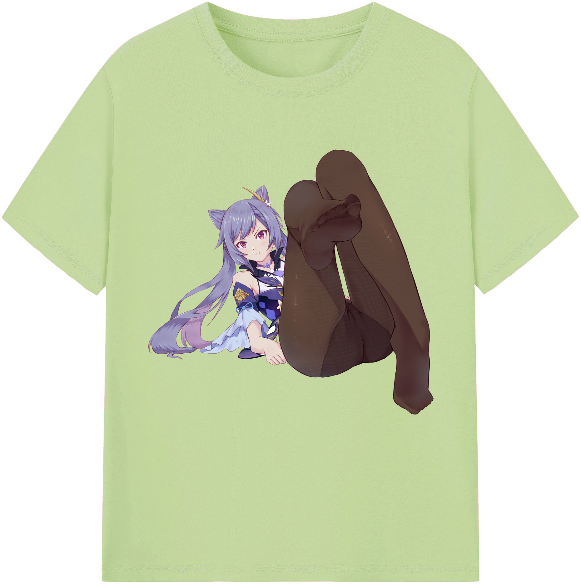 げんし神 刻晴 こくせい genshin Kokusei 綿100％半袖Tシャツ（フロントプリント）
